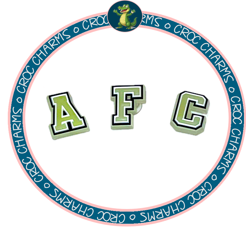 Airdrieonians AFC x 3 Charms (GLOW IN THE DARK A,F,C)