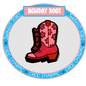 Country and Western shoe charms pink and red cowboy boot charm by Shoe Charm Heaven